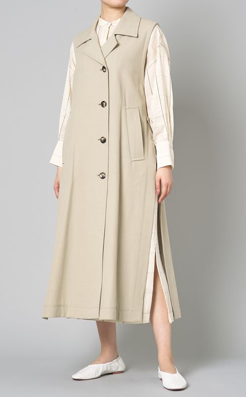 シュリンクチェックシャツワンピース