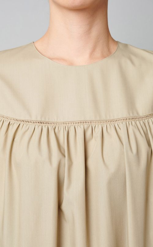 ボリュームスリーブギャザーワンピース