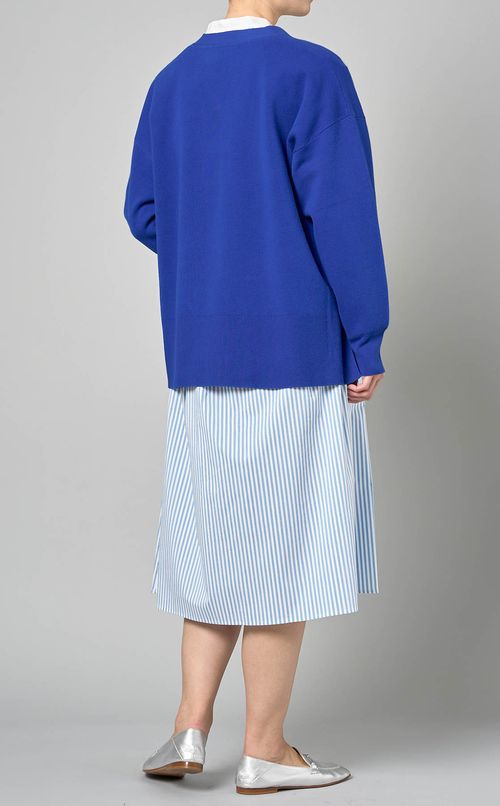 Vネックニットミドルカーディガン