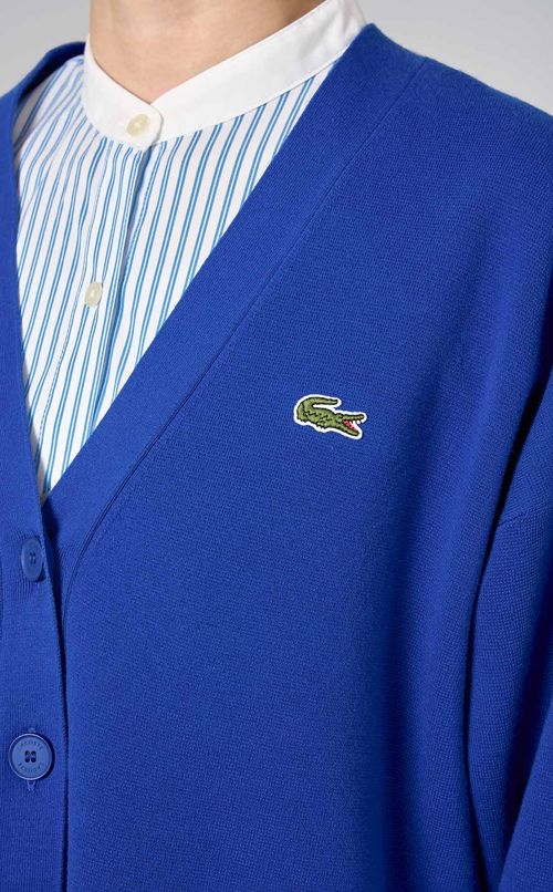 Vネックニットミドルカーディガン