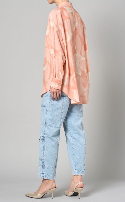 フラワープリントオーバーサイズシャツ