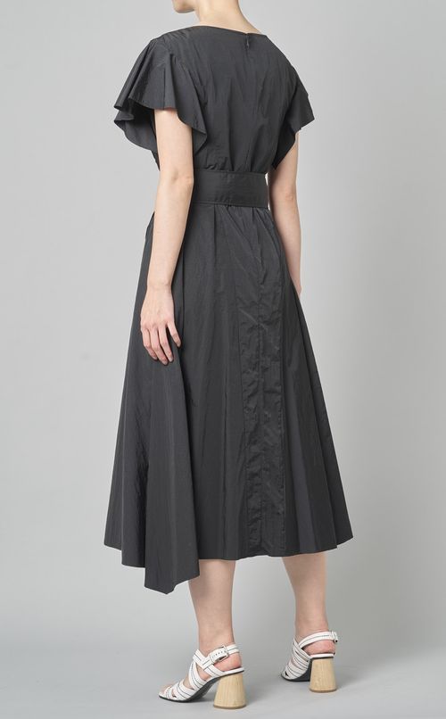 シャンブレーフリルワンピース