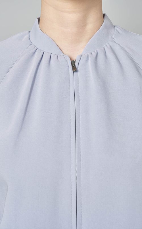 ロウクレープジップアップブルゾン