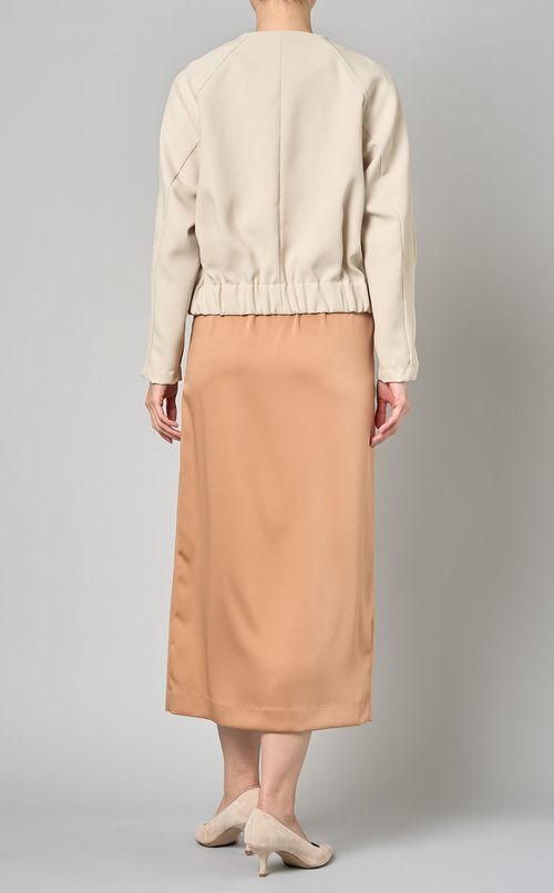 ノーカラージップブルゾン