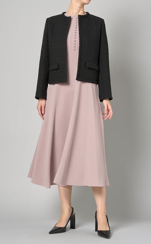 トナルツイードノーカラージャケット