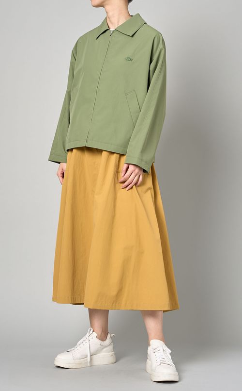 カラーベルトフレアミディスカート