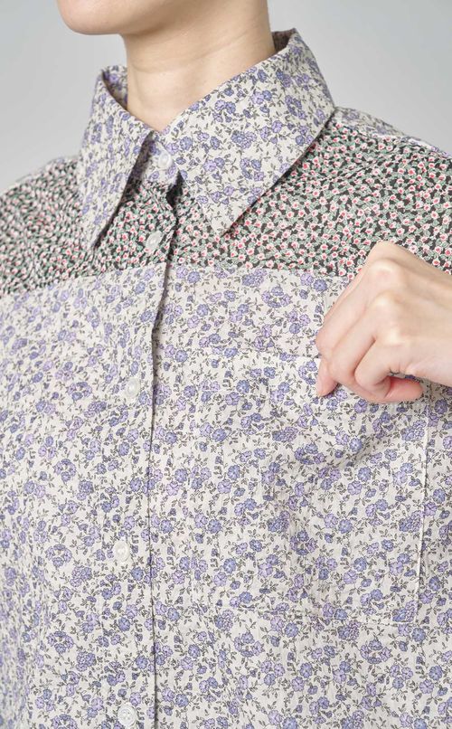 ミックスプリントビッグシャツ