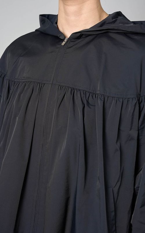 ライトタフタヨークギャザーショートコート