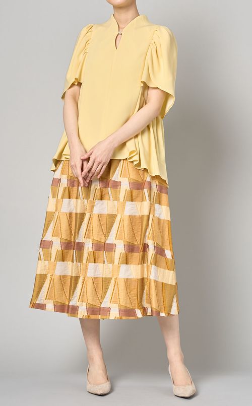 ジオメトリックフレアスカート