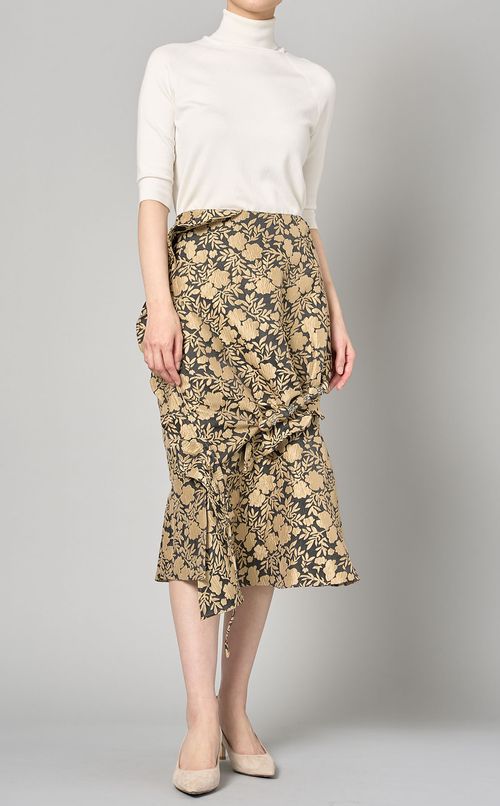 フラワープリントマーメイドスカート
