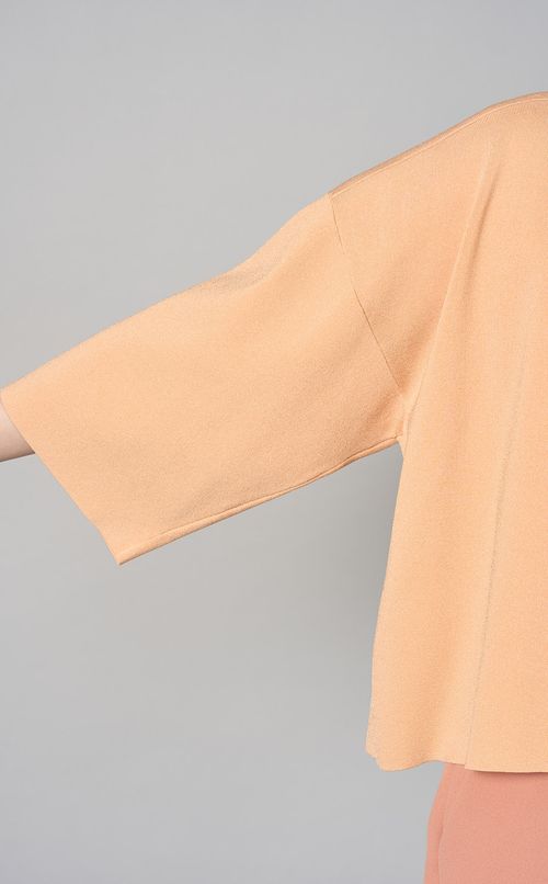 グロッシーニットジャケット