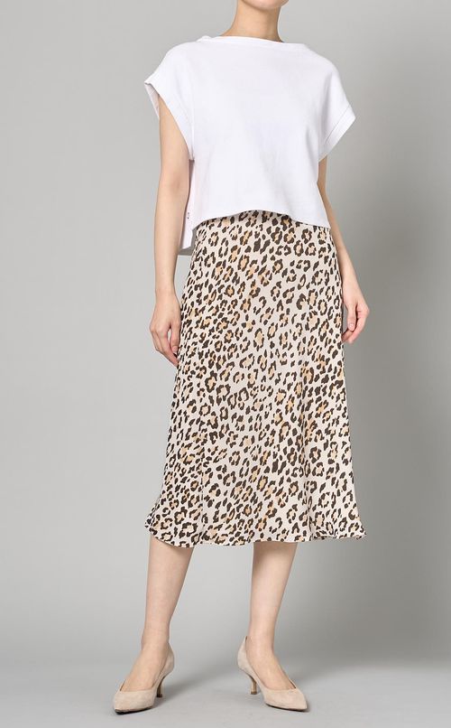 クラシックレオパードプリントスカート