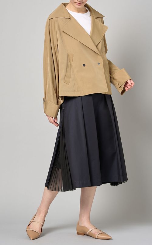 フレアショートトレンチコート