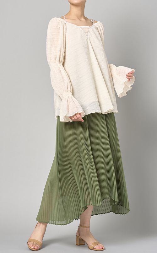 オーガンジープリーツスカート