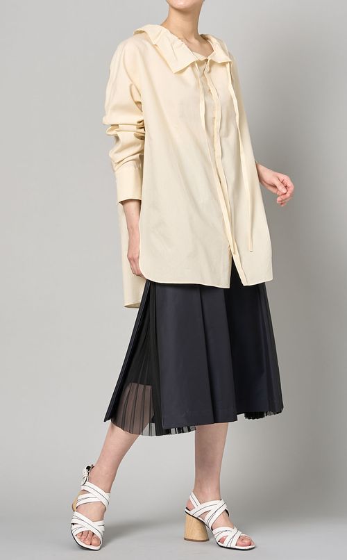 サイドプリーツフレアスカート