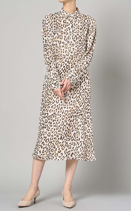 クラシックレオパードプリントブラウス