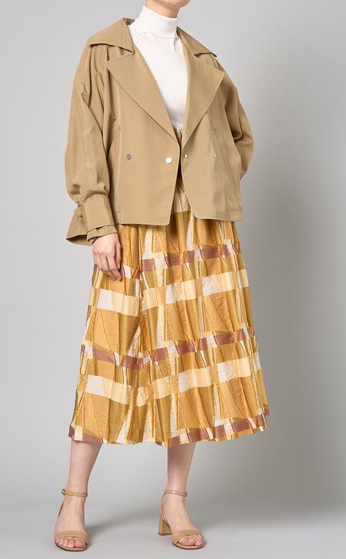 フレアショートトレンチコート