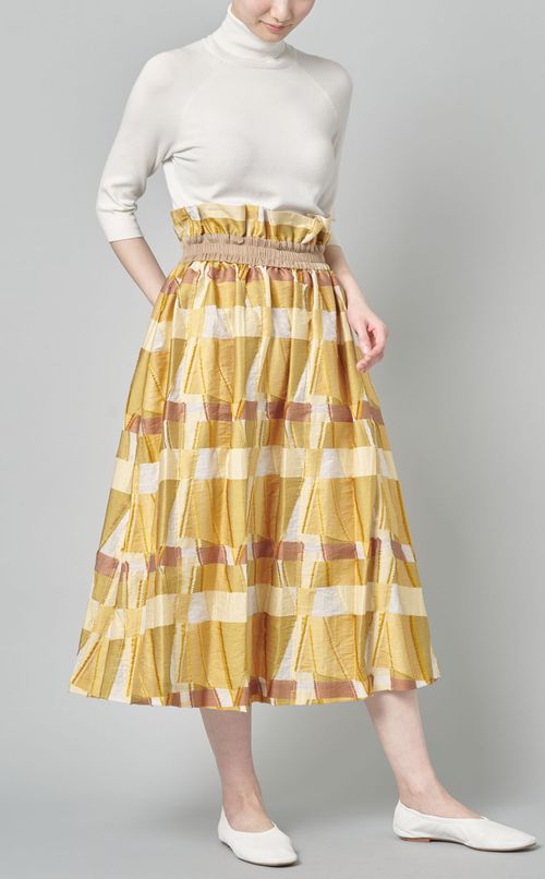 ジオメトリックフレアスカート