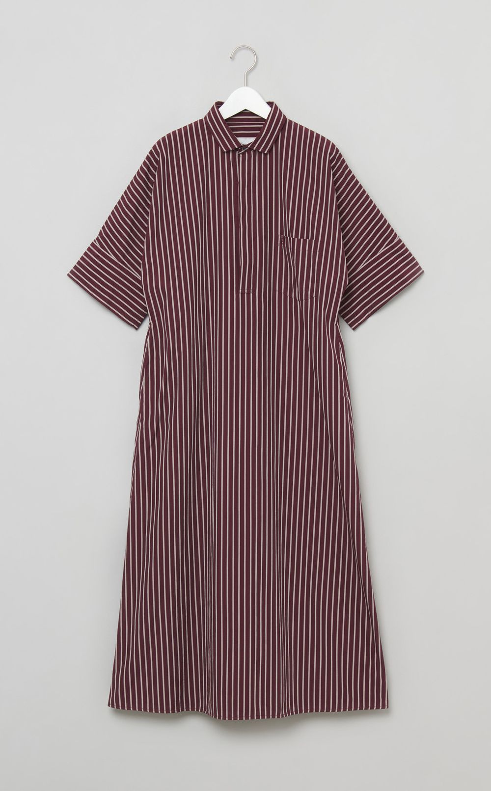 スキッパーオーバーシャツワンピース