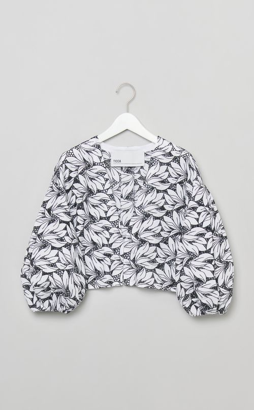 フラワー刺繍ボレロブラウス