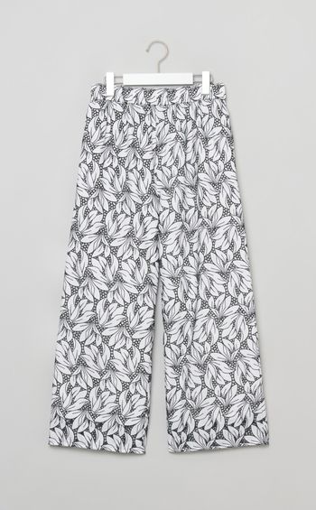 フラワー刺繍イージーパンツ