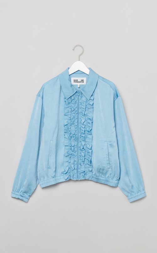 フリルフロントライトジップブルゾン