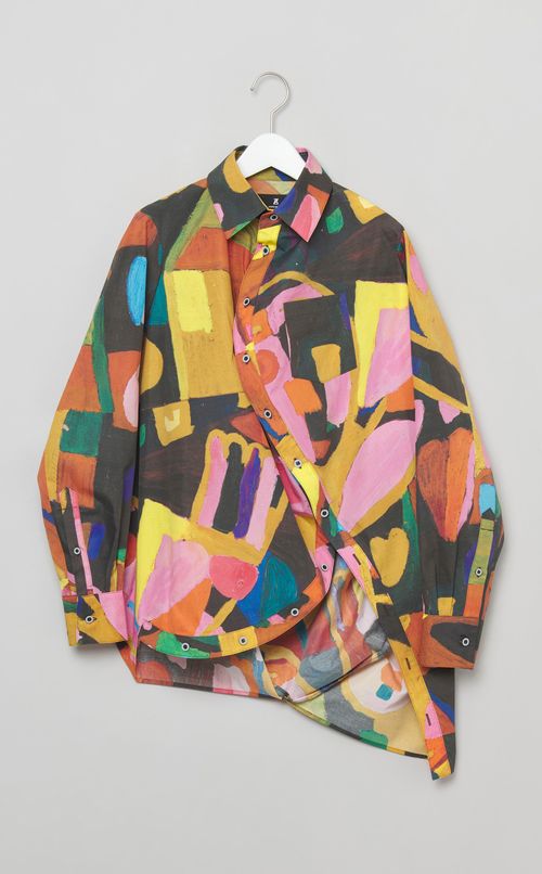 ヘラルボニープリントボールシャツ