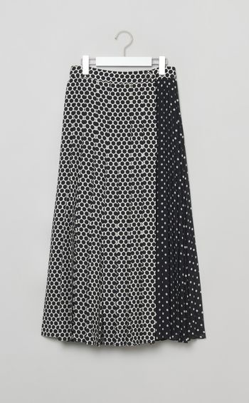 ドットプリントロングスカート