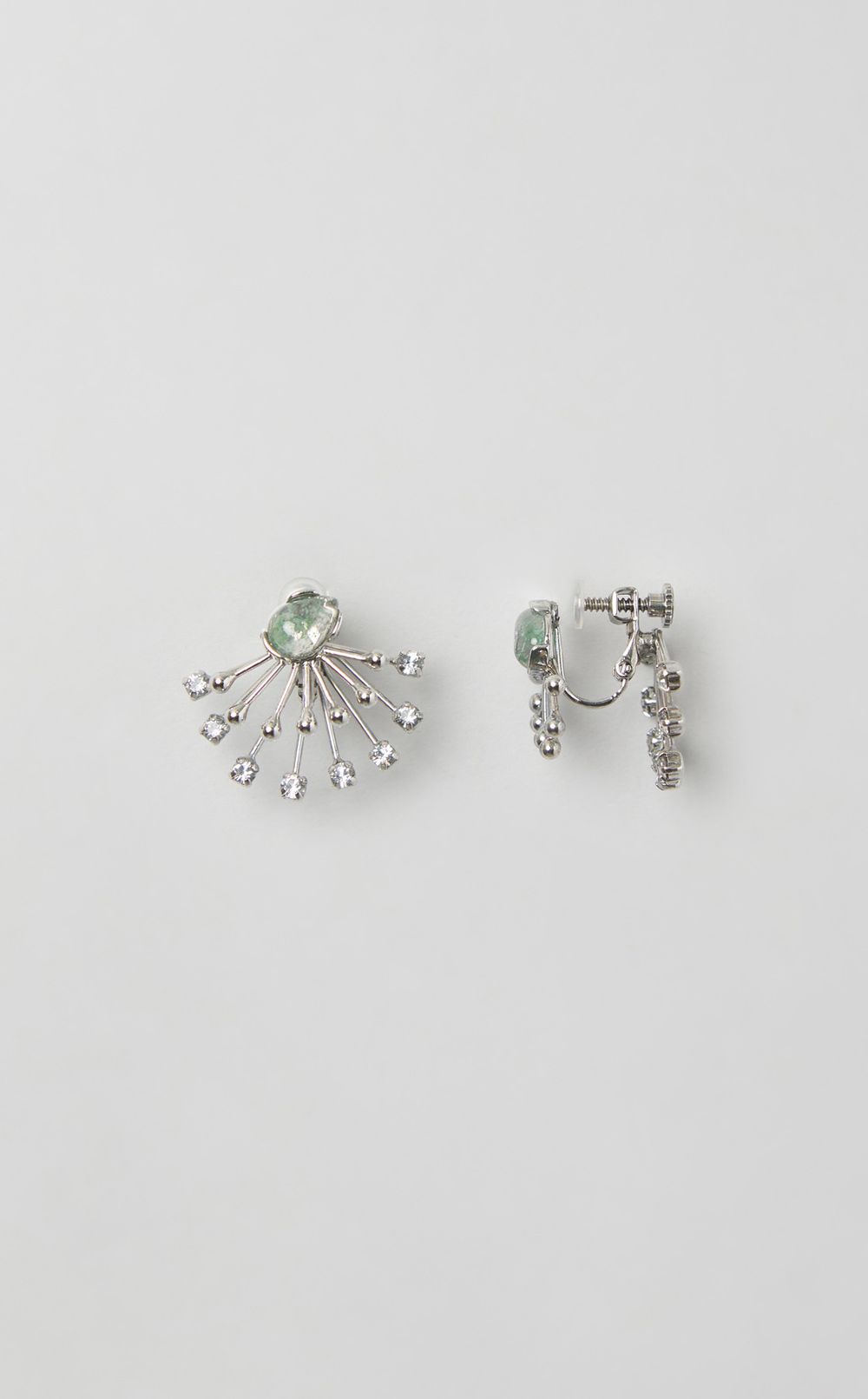 ガラスカボションイヤリング