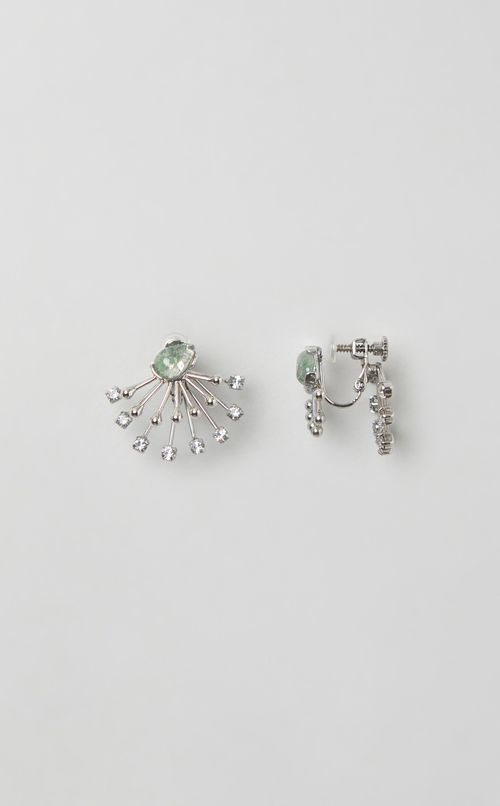 ガラスカボションイヤリング