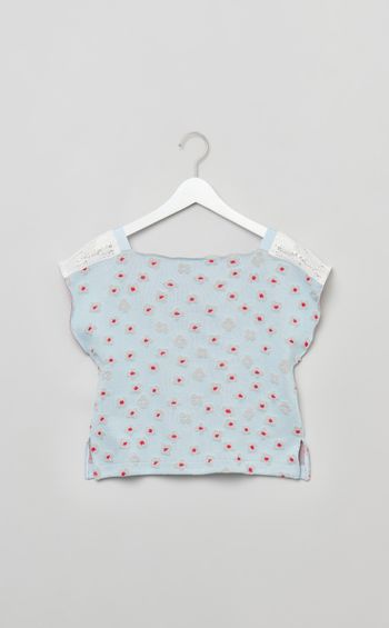 ミニフラワーエンボスニットプルオーバー