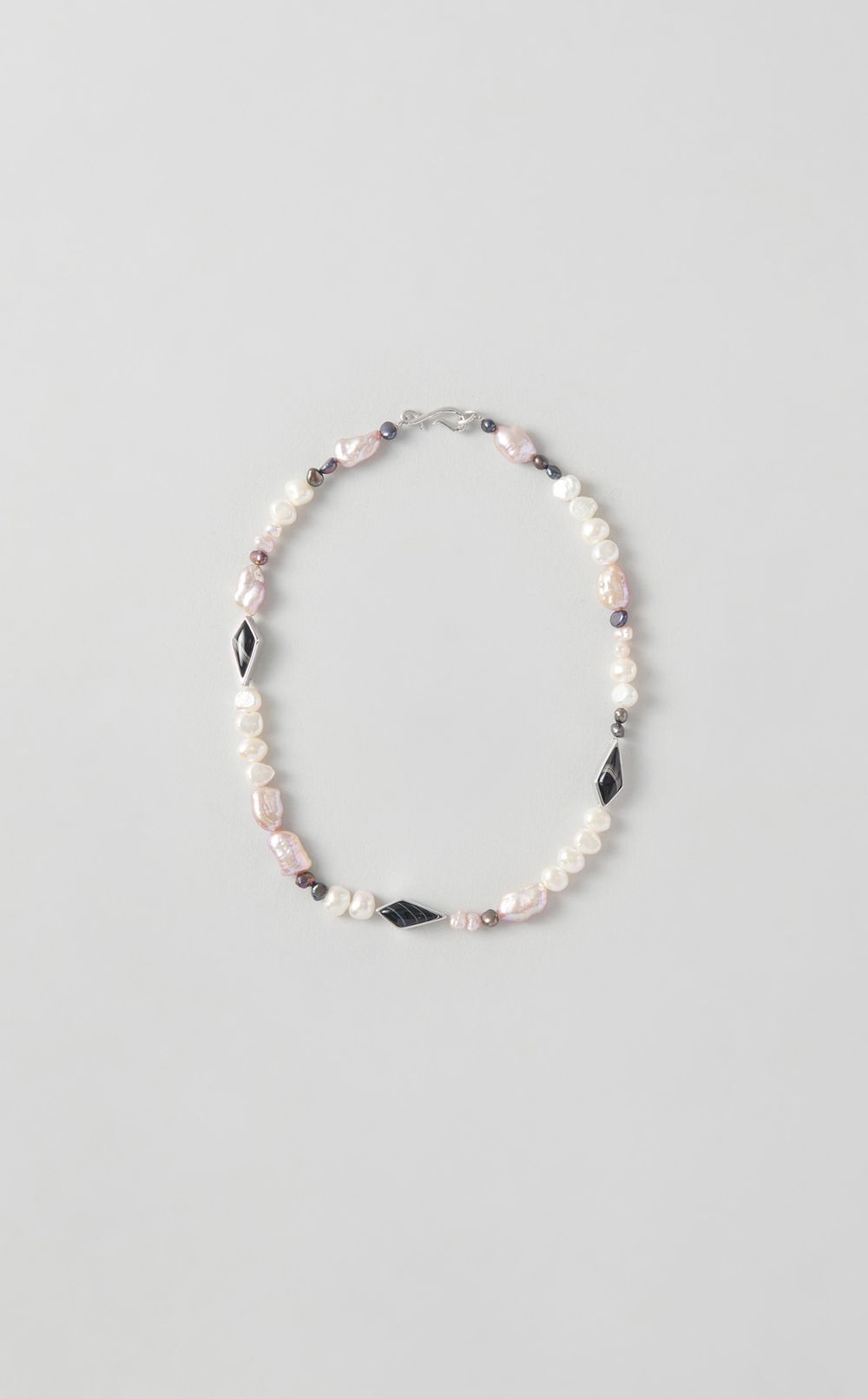 オニキスパールグラデーションネックレス