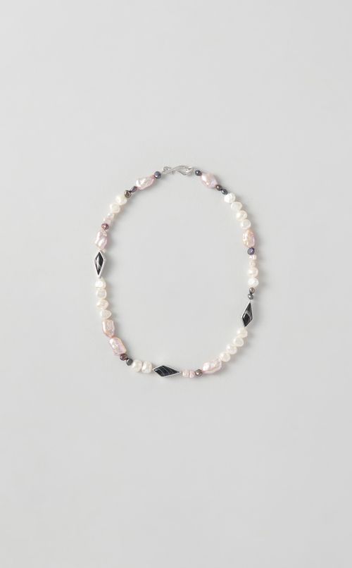 オニキスパールグラデーションネックレス