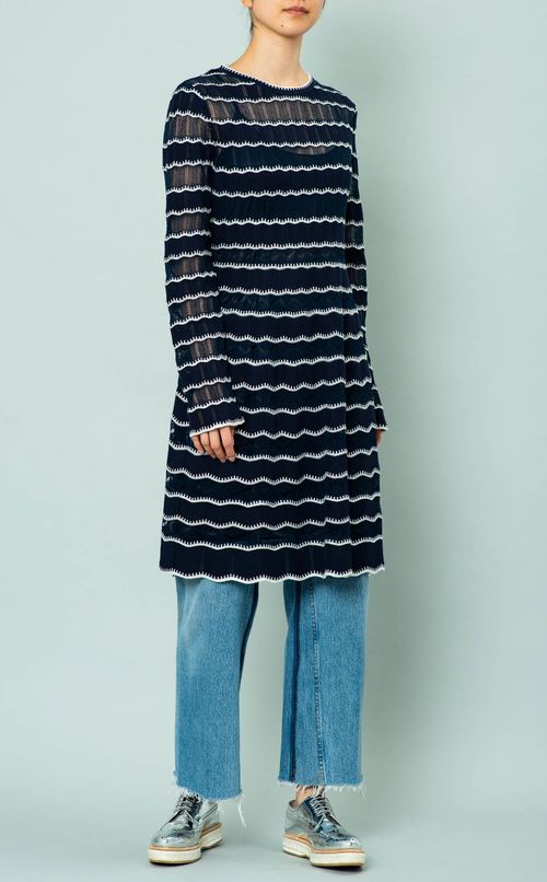 かぎ針編みニットワンピース