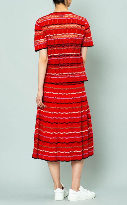 かぎ針編み半袖ニット