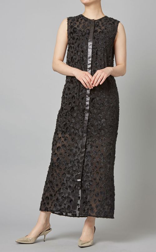 カットジャガードノースリーブワンピース