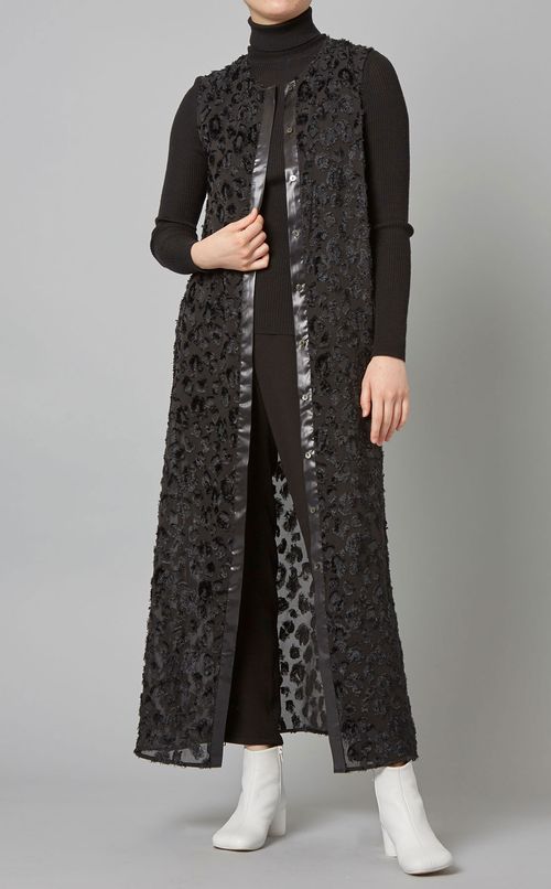 カットジャガードノースリーブワンピース