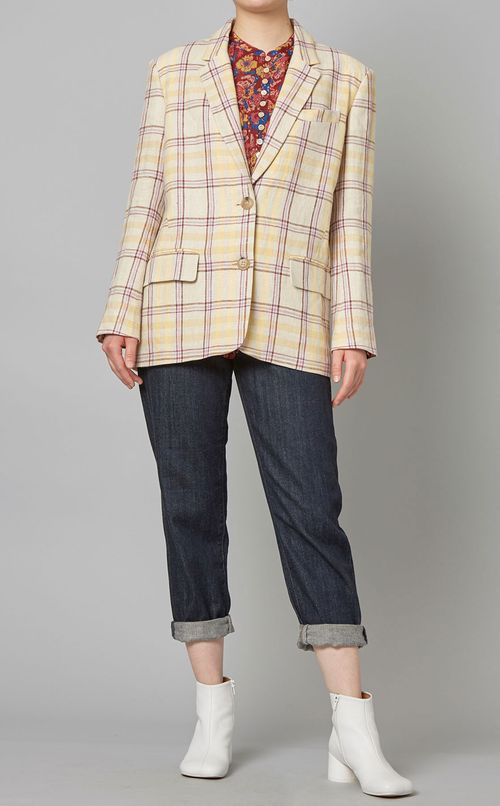 チェックテーラードジャケット