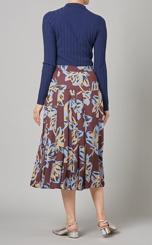 ワイドリブプルオーバーポロニットトップス