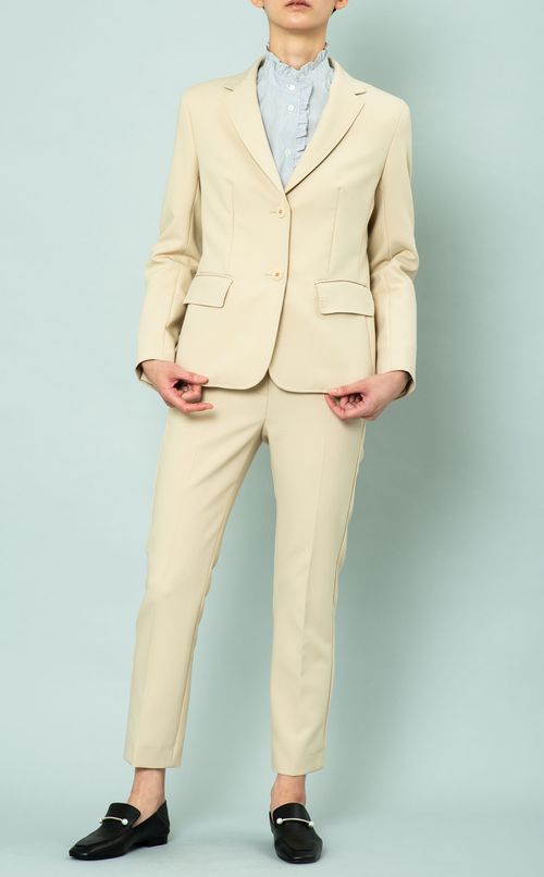 ストライプフリルブラウス