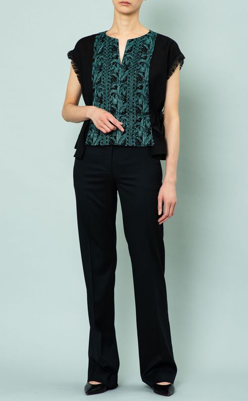 フラワーレースギャザーブラウス