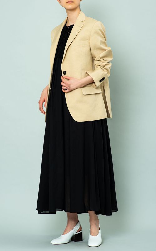 かぎ針編みフレアワンピース