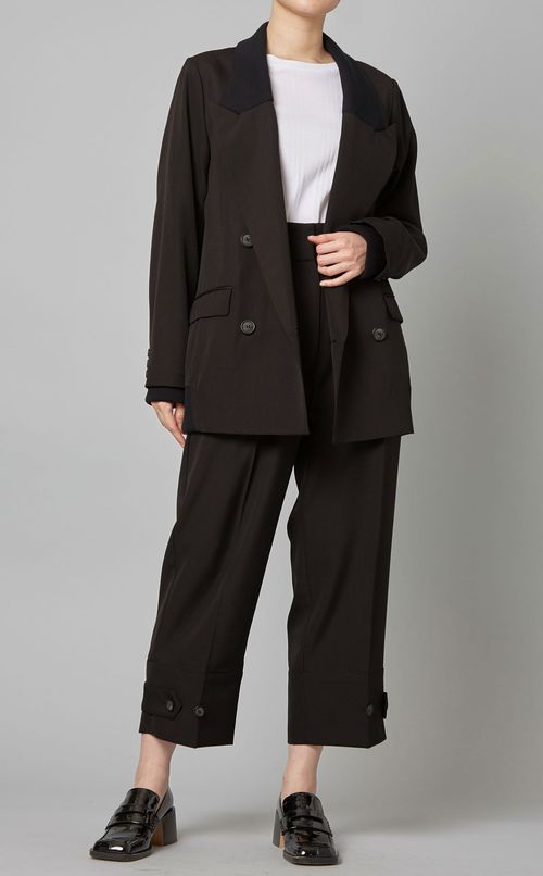 リブ使いダブルジャケット