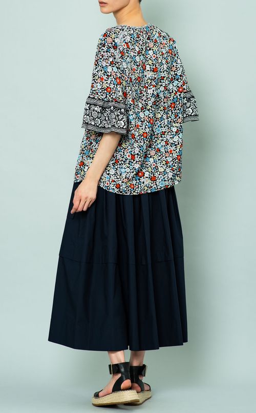 フラワープリントブラウス