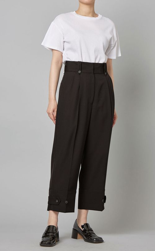 裾フラップパンツ