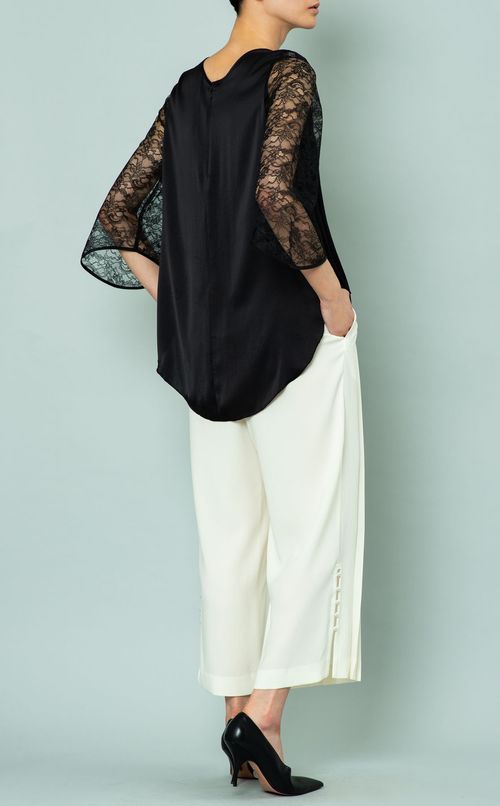 フロントプリーツストレートパンツ