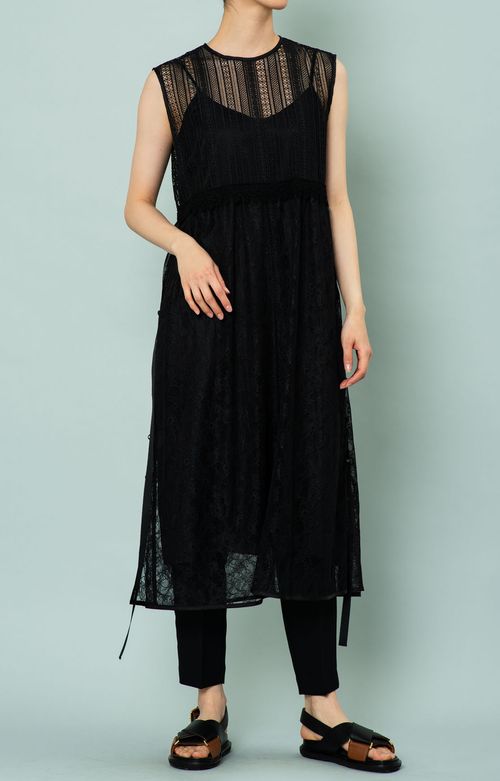 ミックスレースノースリーブワンピース