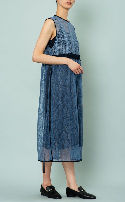 ミックスレースノースリーブワンピース