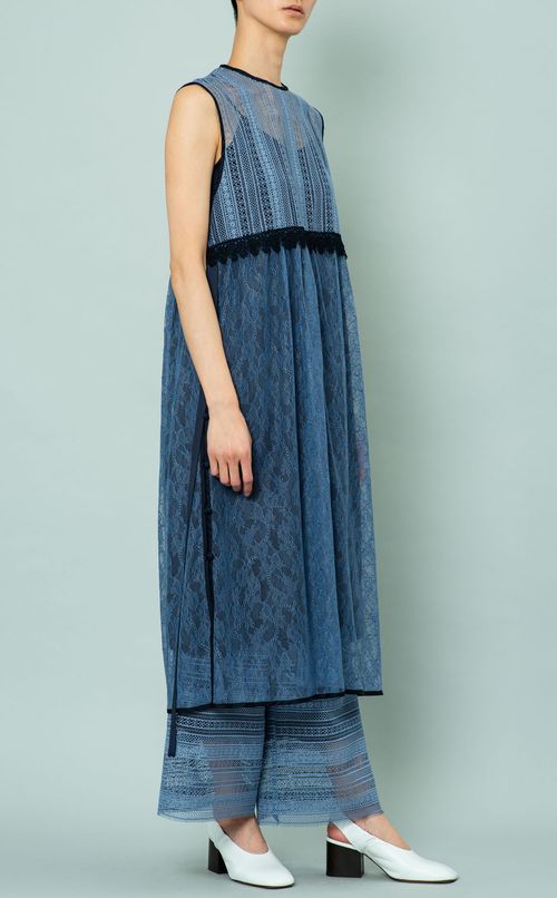 ミックスレースノースリーブワンピース