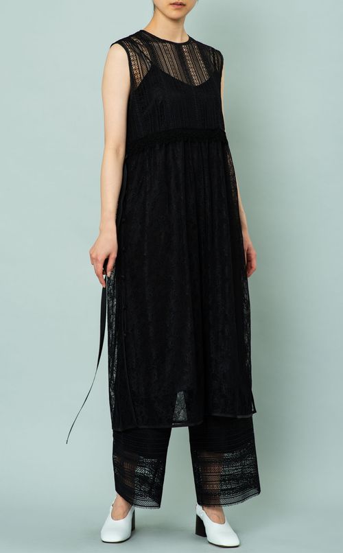 ミックスレースノースリーブワンピース